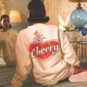 Cherry LA Valentines crewneck white
